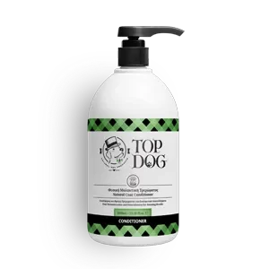 dog coat conditioner - nourishing pet coat conditioner - "Top Dog" natural hypoalleric dog grooming and pet care products